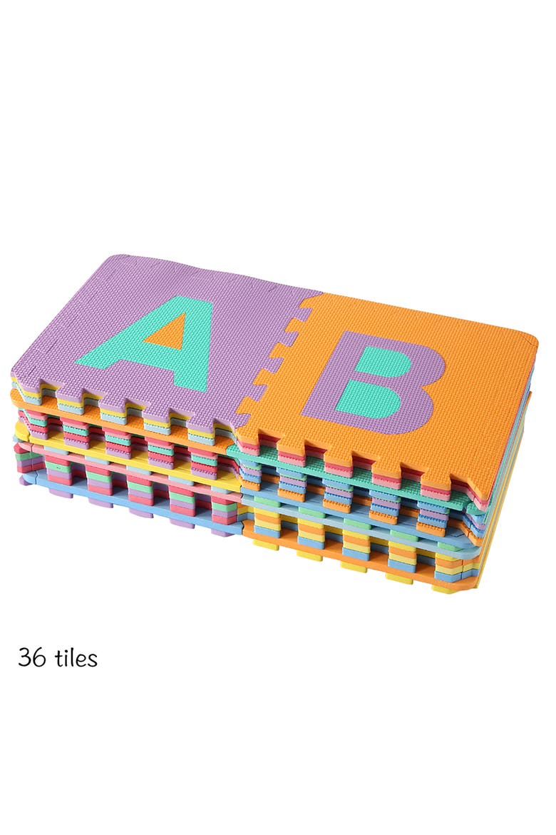 Soft Foam Floor Puzzle Tiles, Alternate, color, Multicolored