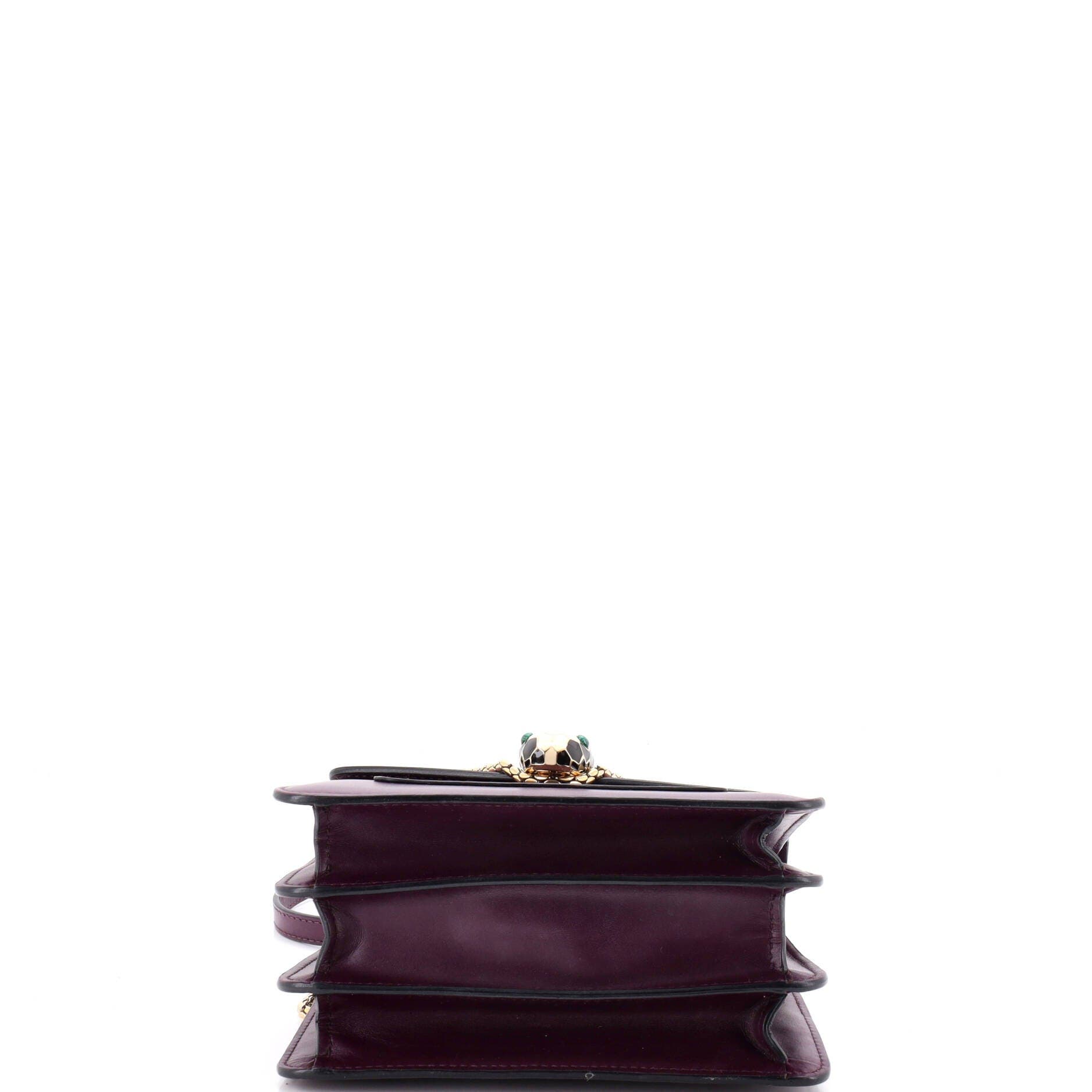 Serpenti Forever Top Handle Bag Leather Small, Alternate, color, Red