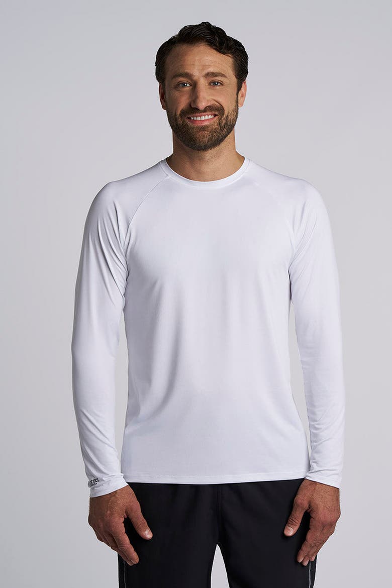 Unisex Suntect Shield Shirt Performance Long Sleeve T-Shirt, UPF 50+ Sun Protection, Alternate, color, White