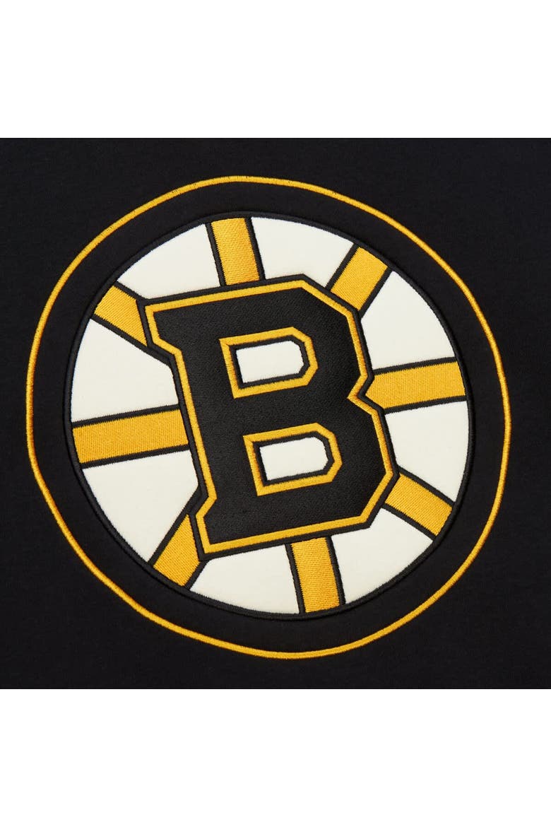 Men's Black Boston Bruins Heritage Lace-Up Pullover Sweatshirt, Alternate, color, Black