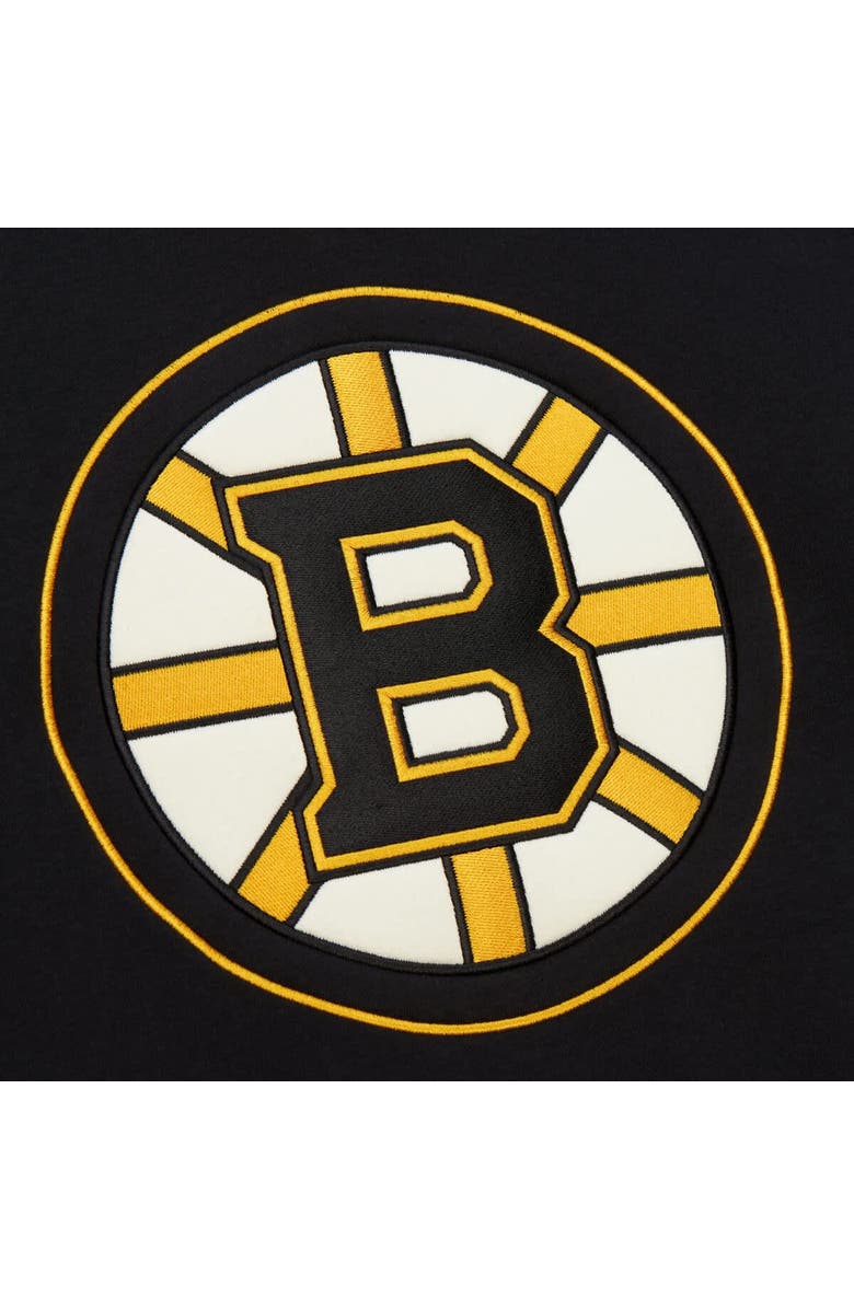 Mitchell & Ness Men's Black Boston Bruins Heritage Lace-Up Pullover Sweatshirt, Alternate, color, Black