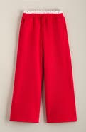Treasure & Bond Kids' Mixed Waist Wide Leg Fleece Pants