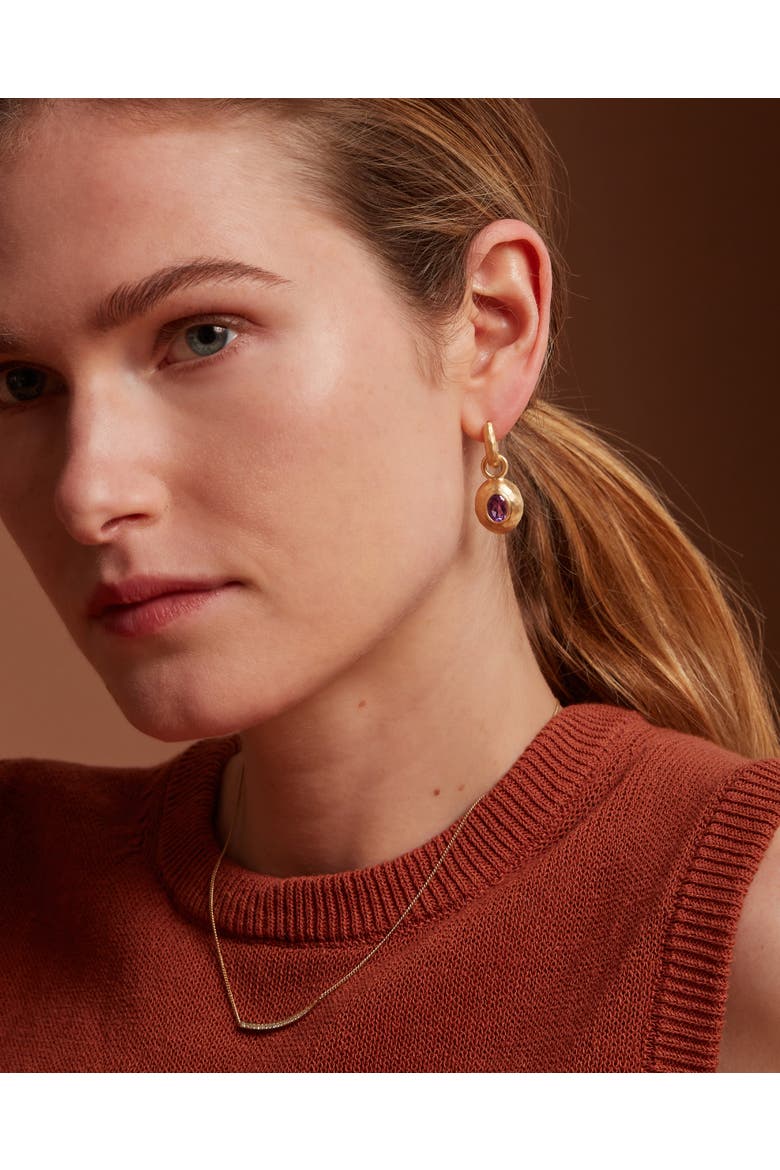 Wander Hoops. Handmade in Italy, Alternate, color, Gold Plated