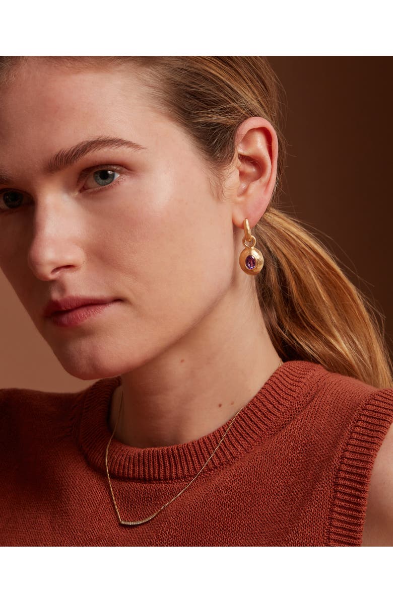 Eloise Jewelry Wander Hoops. Handmade in Italy, Alternate, color, Gold Plated