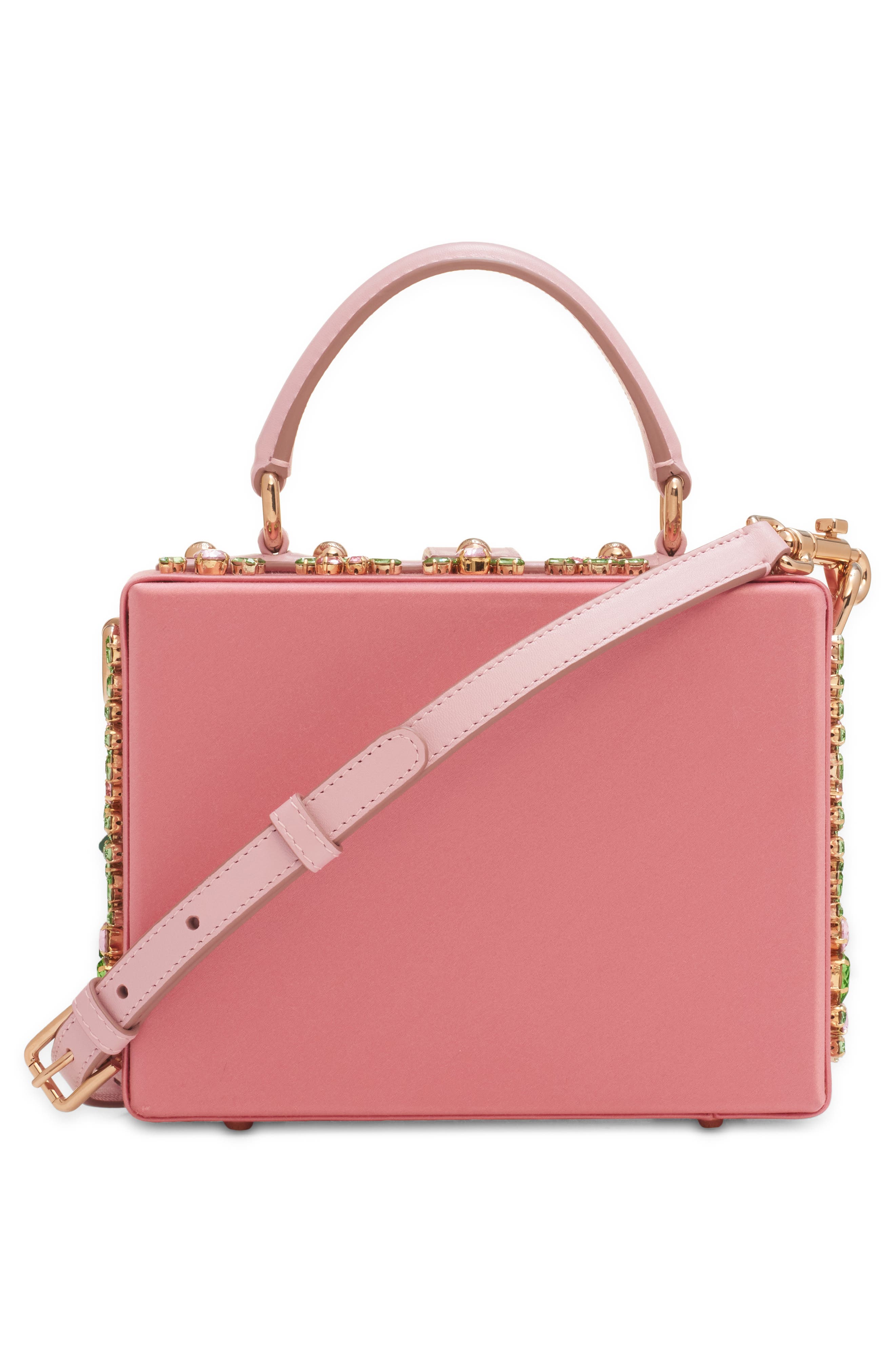 Dolce&Gabbana The Dolce Raso Raso Satin & Leather Box Bag, Alternate, color, 