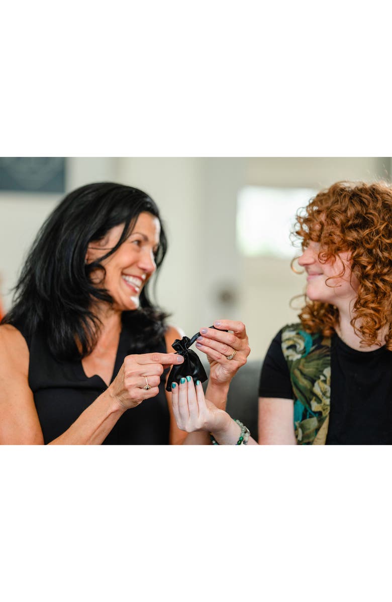 Hibana Satin Drawstring Jewelry Pouches 6 count, 3.25 inch x 4.25 inch, Black, Alternate, color, Black