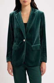 Anne Klein One-Button Notched Collar Blazer