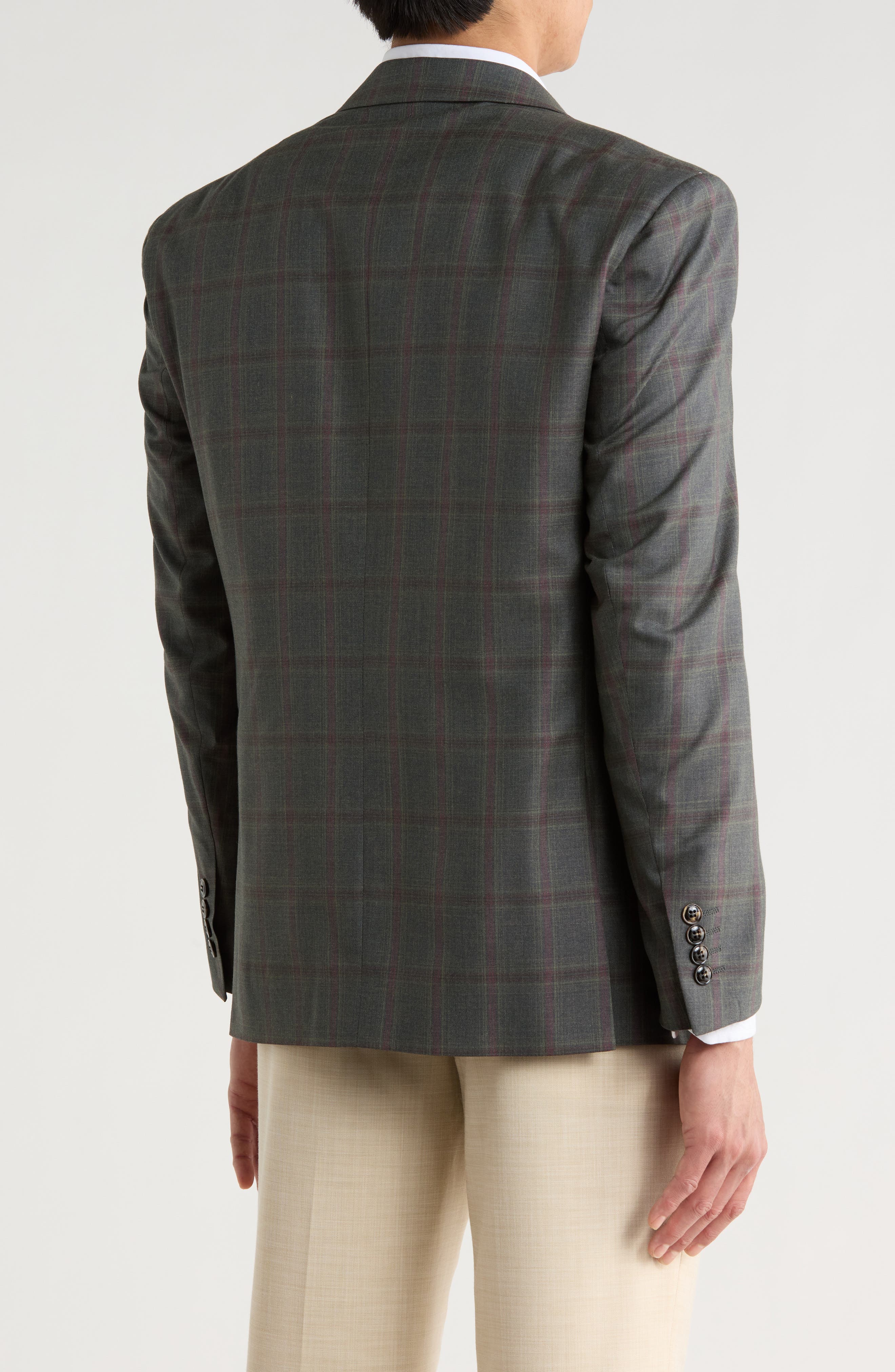 Slim Fit Plaid Blazer - image 4