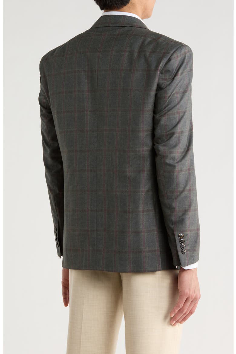 Slim Fit Plaid Blazer, Alternate, color, OLIVE