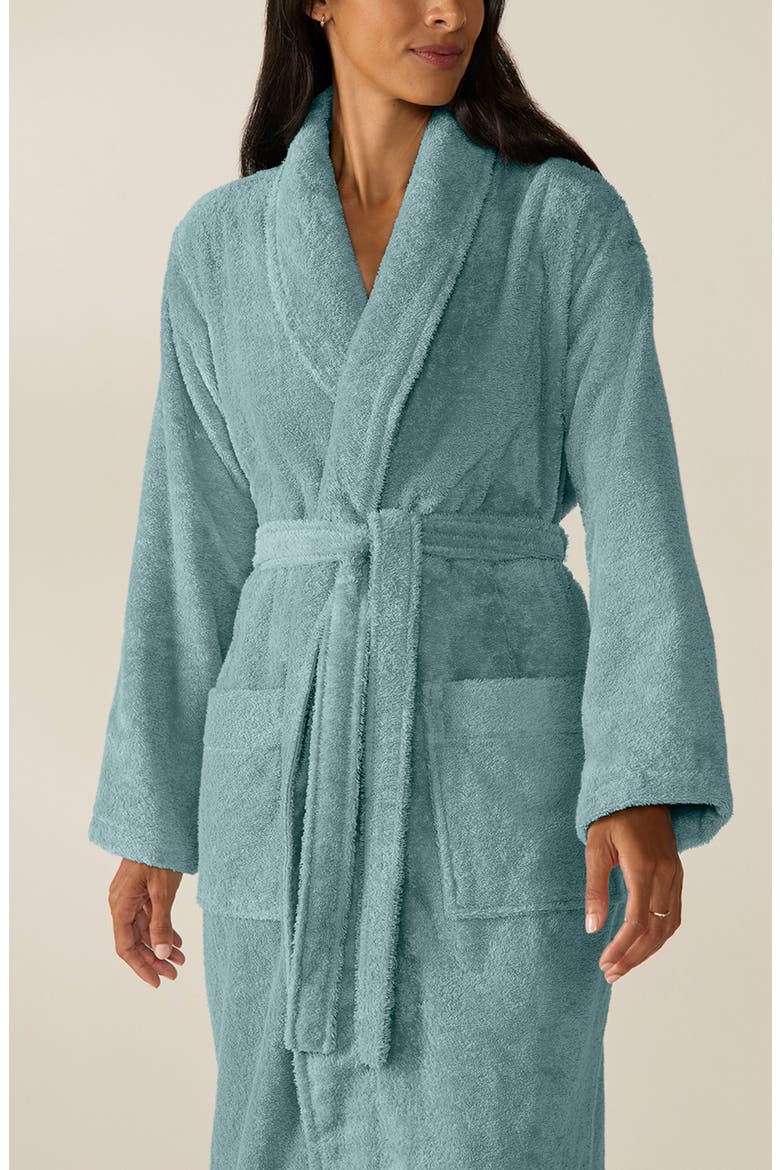Gender Inclusive Cloud Loom™ Organic Cotton Robe, Alternate, color, PACIFIC BLUE