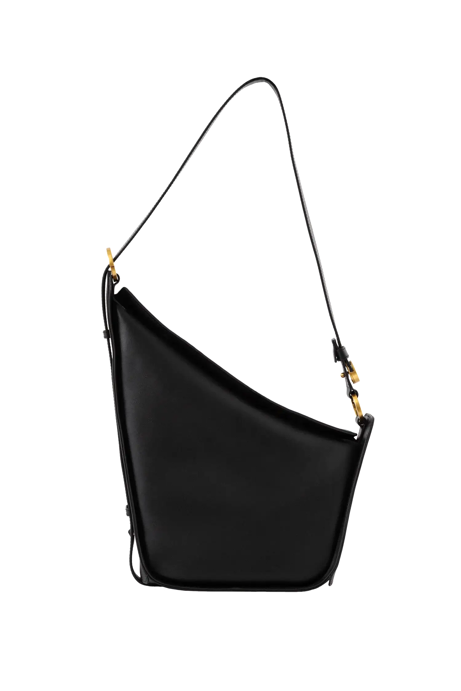 Esthera 10AM Leather Belted Strap Bag, Alternate, color, Black