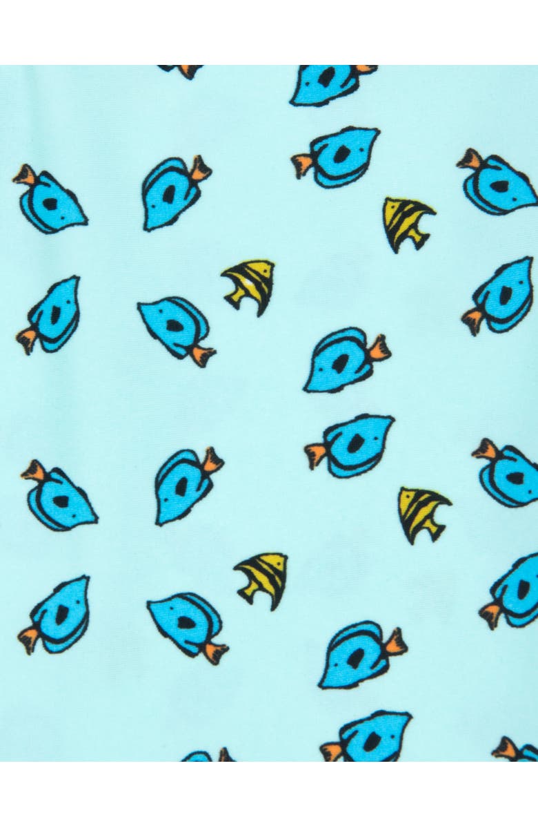 Leveret Baby One-Piece Rashguard, UPF 50+ Sun Protection Swimwear, Alternate, color, Fish