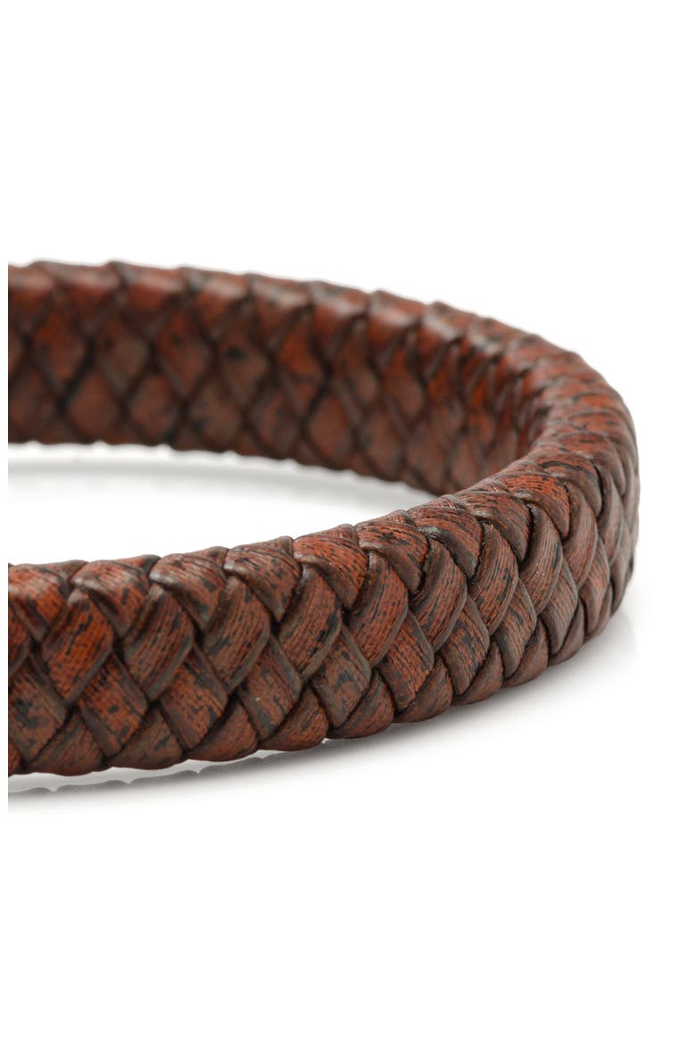 Braided Leather Bracelet, Alternate, color, RED