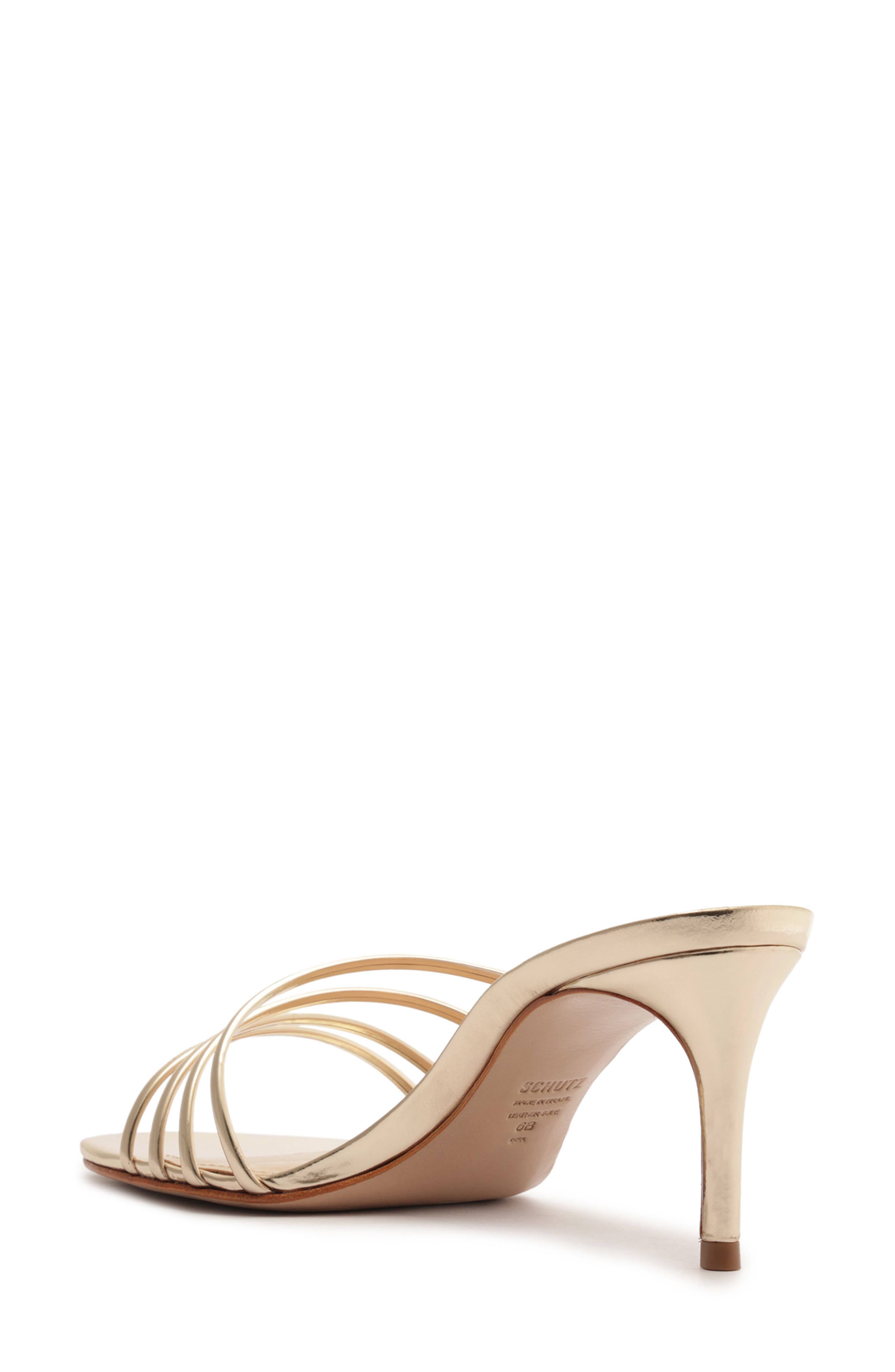 Schutz Inez Sandal, Alternate, color, Platina