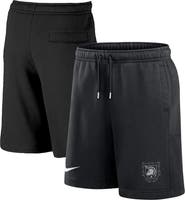 Nike Men's Nike Black Army Black Knights Army 250 Collection Club Fleece Shorts