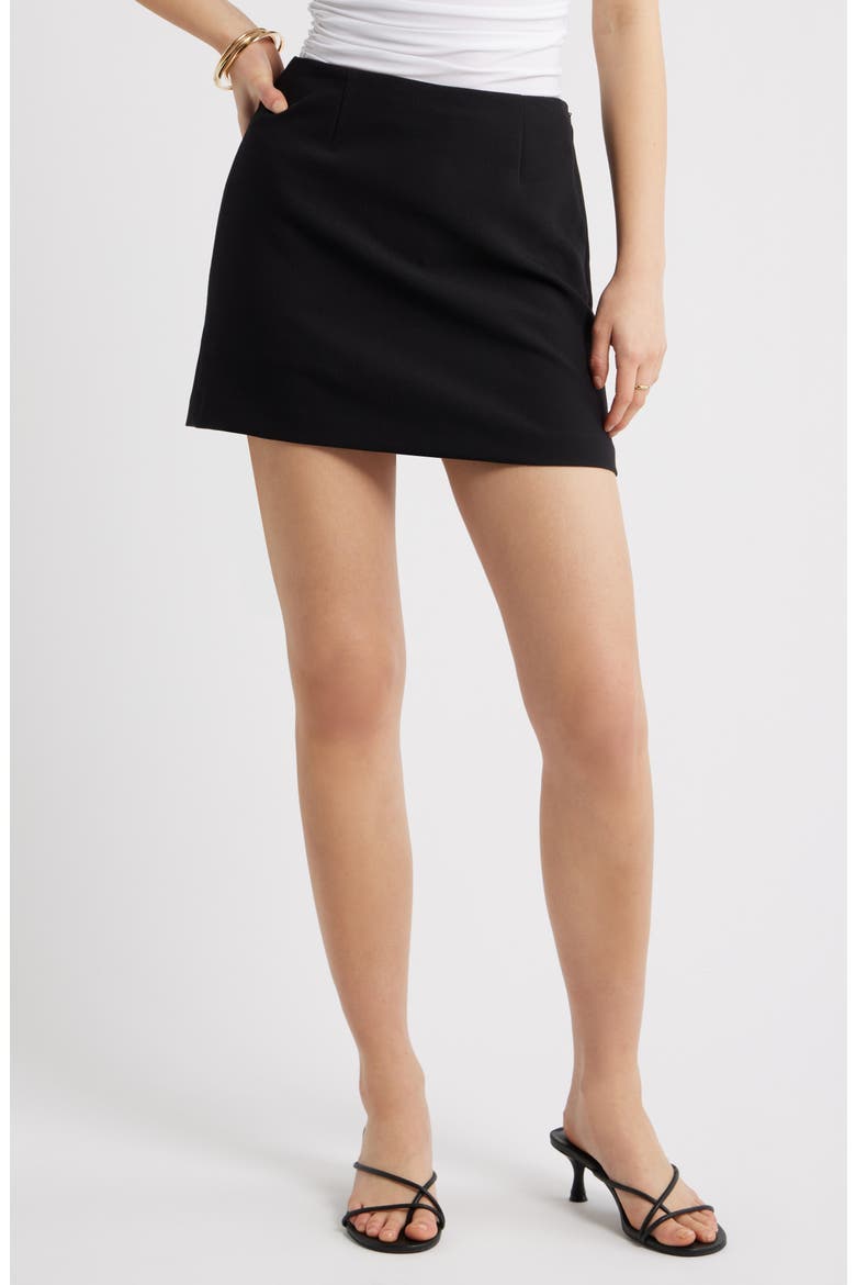 The Icon Midrise Mini Skort, Main, color, BLACK