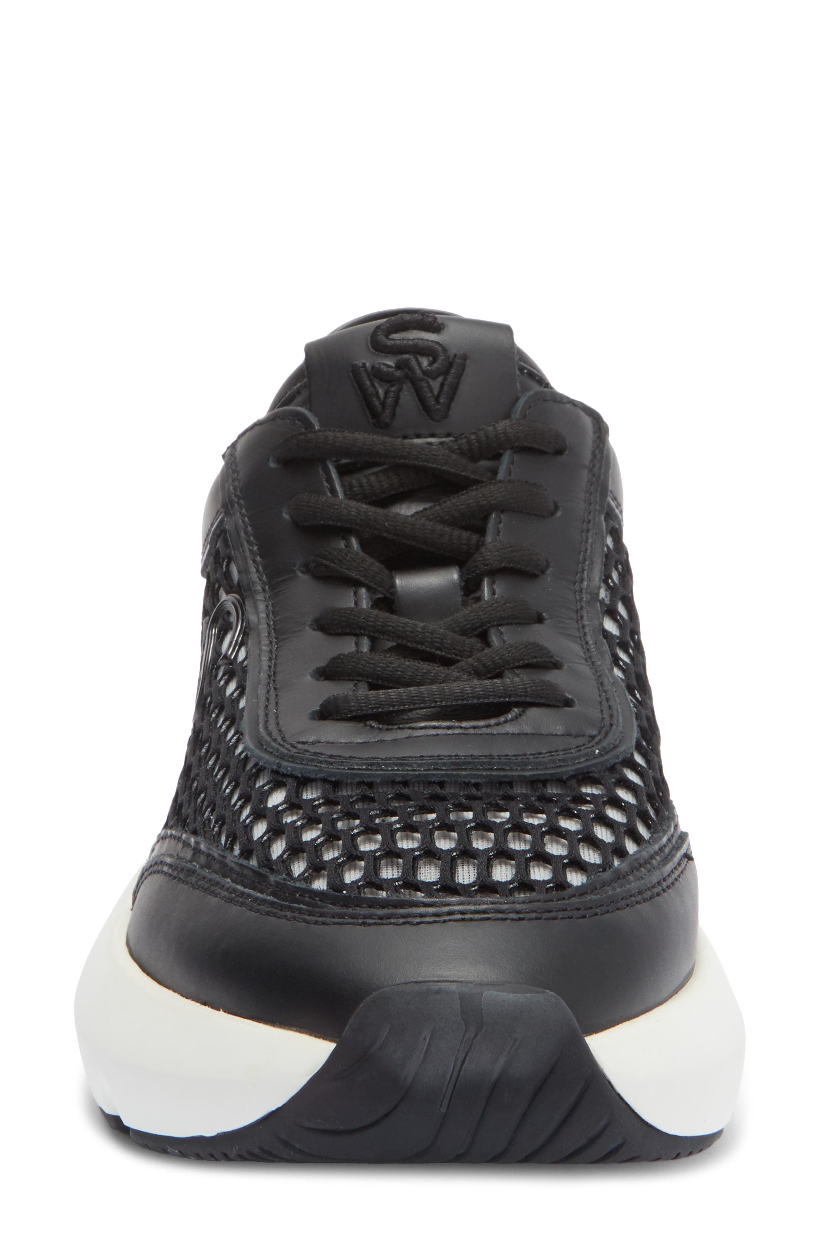 Stuart Weitzman Glide Mesh Sneaker, Alternate, color, Black