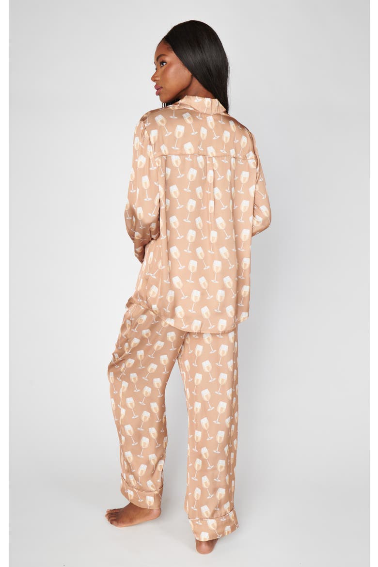 Classic PJ Set, Alternate, color, White Wine Silky