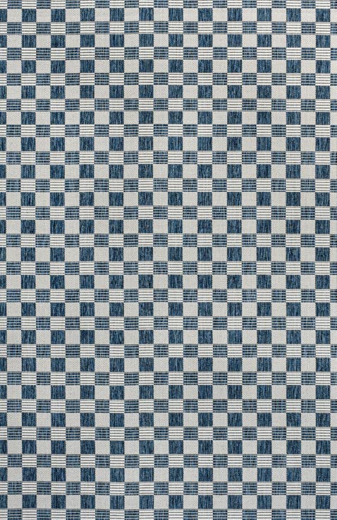 Aimee Traditional Cottage Checkerboard Indoor/Outdoor Area Rug
