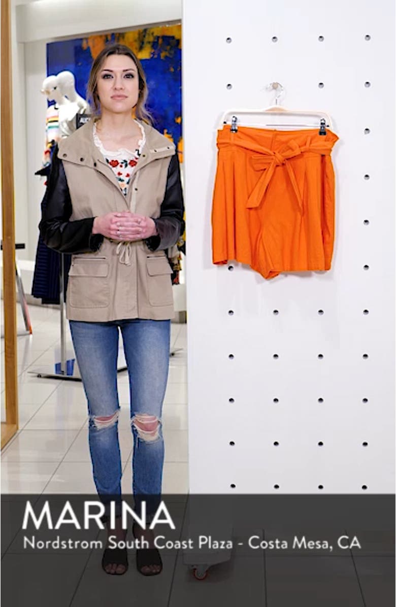 High Waist Linen Blend Shorts, sales video thumbnail