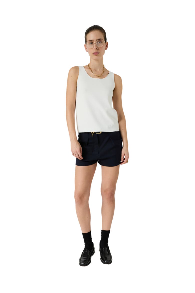 Lucina Round Neck Knit Vest, Alternate, color, White
