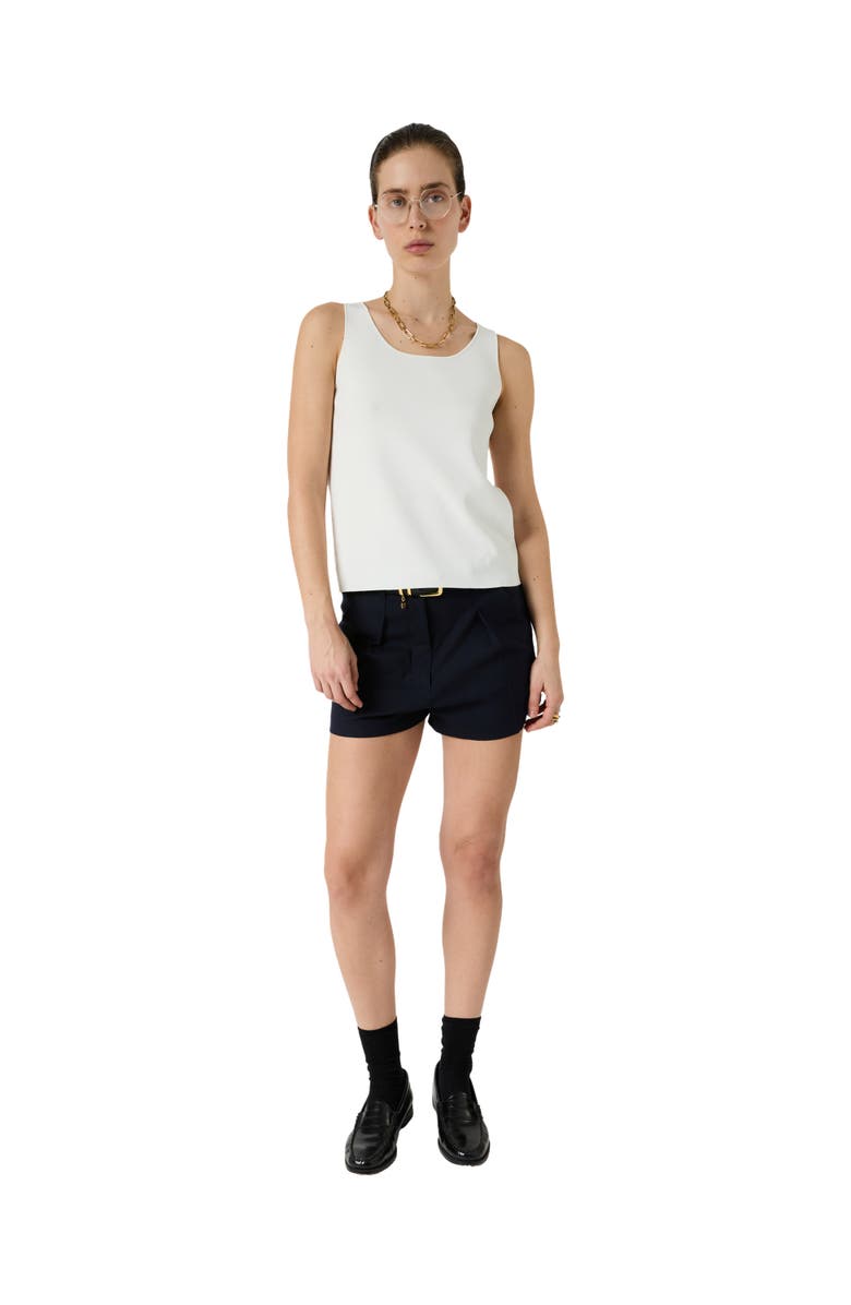 GERARD DAREL Lucina Round Neck Knit Vest, Alternate, color, White