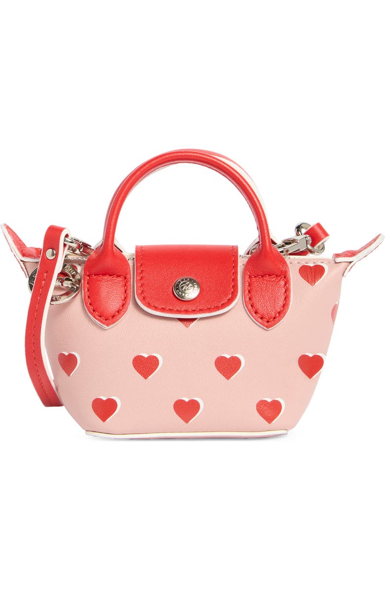 Longchamp Heart Print Nano Crossbody Bag, Main, color,