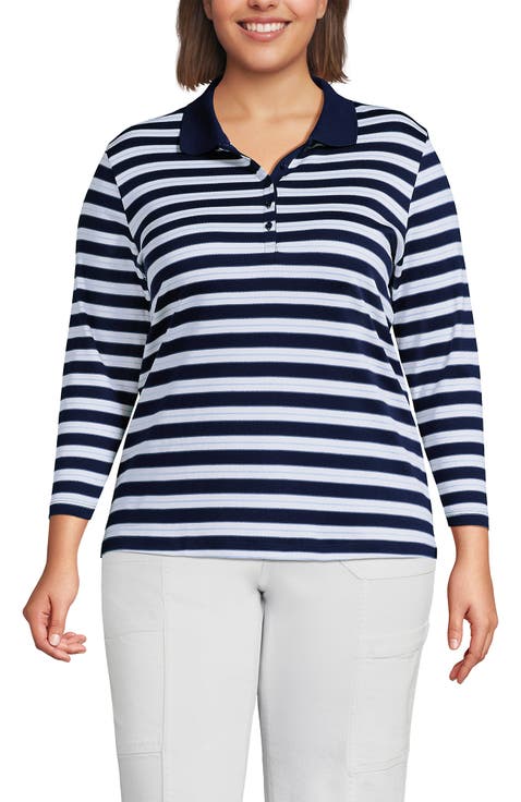 3/4 Sleeve Supima Cotton Polo Shirt