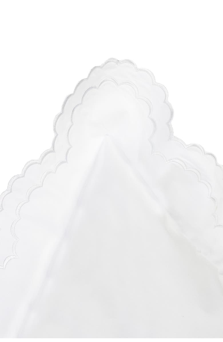 MELANGE HOME Full/Queen Double Scalloped Embroidered Duvet Set, Alternate, color, White/ White
