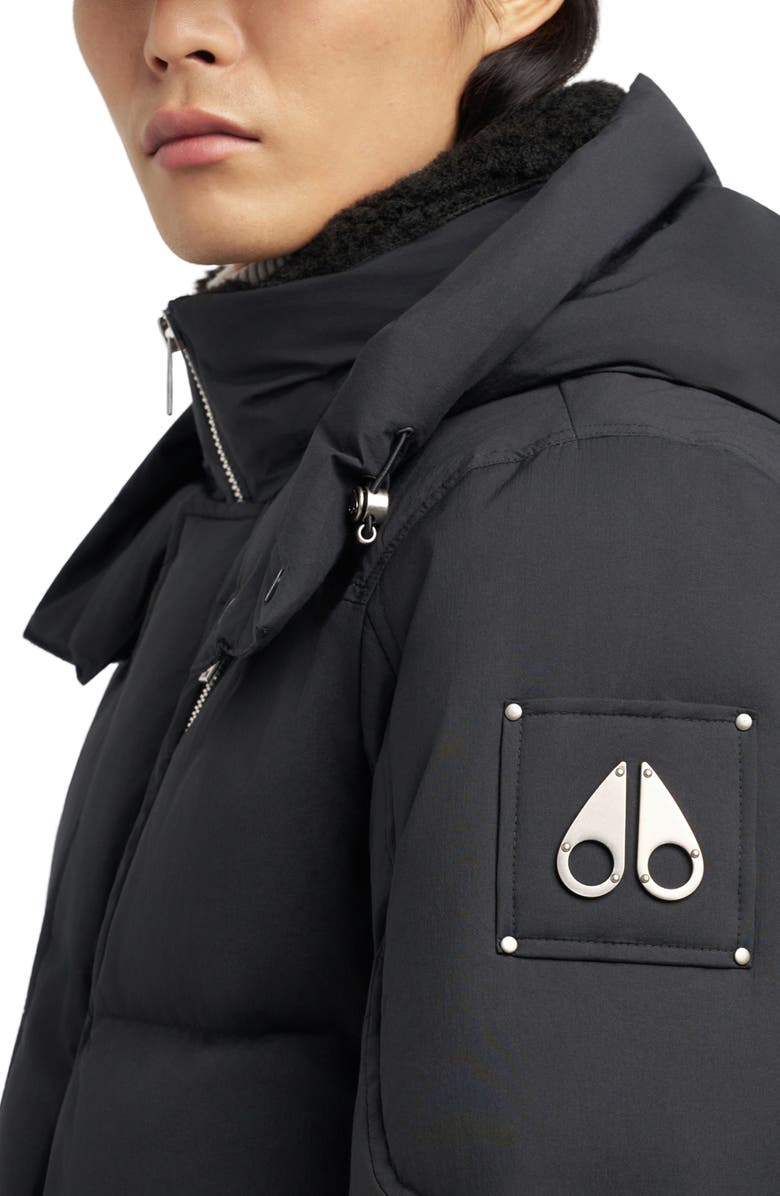 Moose Knuckles Everest 3Q Quilted Down Hooded Jacket, Alternate, color, Black