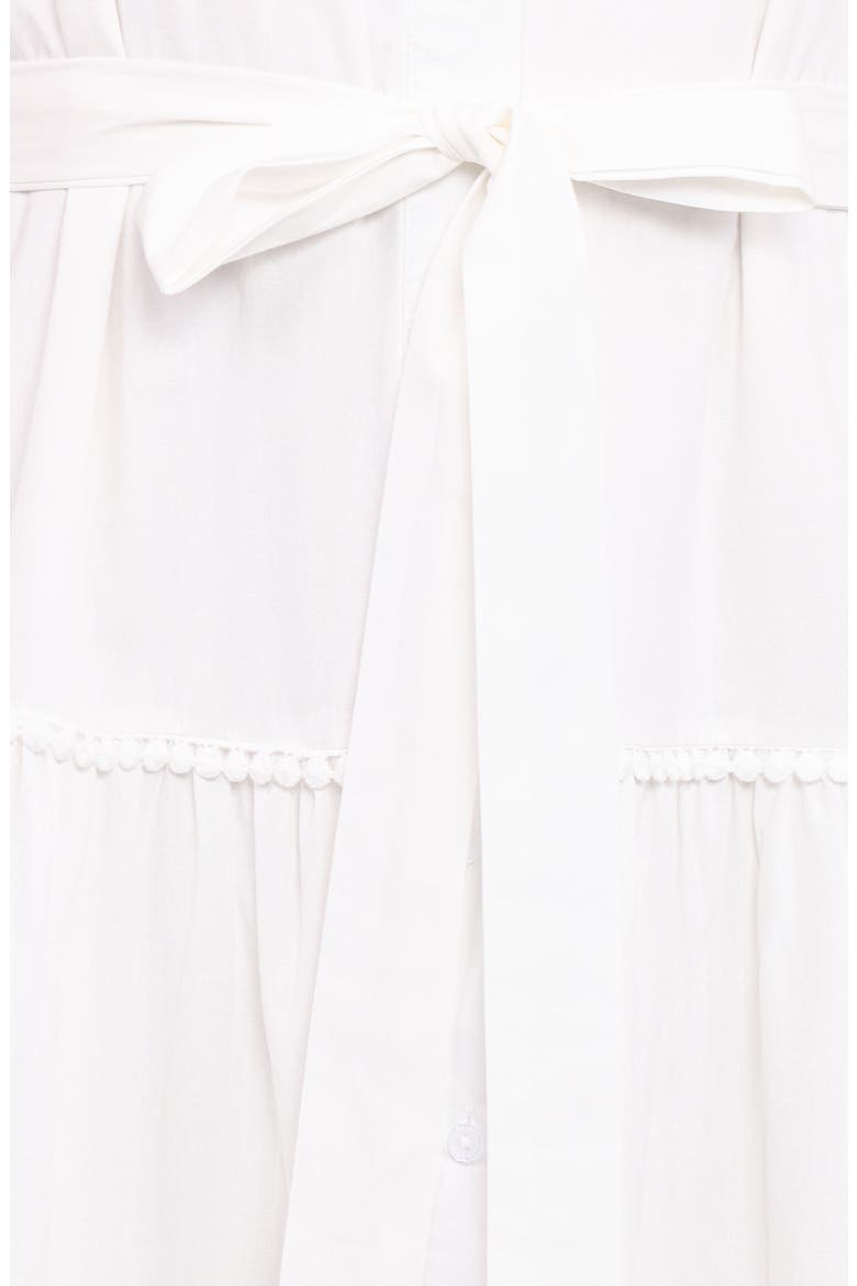 Louella Tie Waist Tiered Maxi Dress, Alternate, color, WHITE
