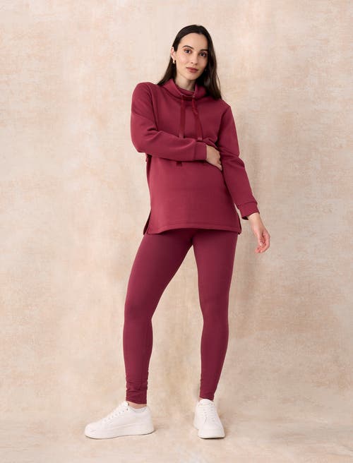 Motherhood Maternity Essential Stretch Secret Fit Over The Belly Maternity Leggings In Red