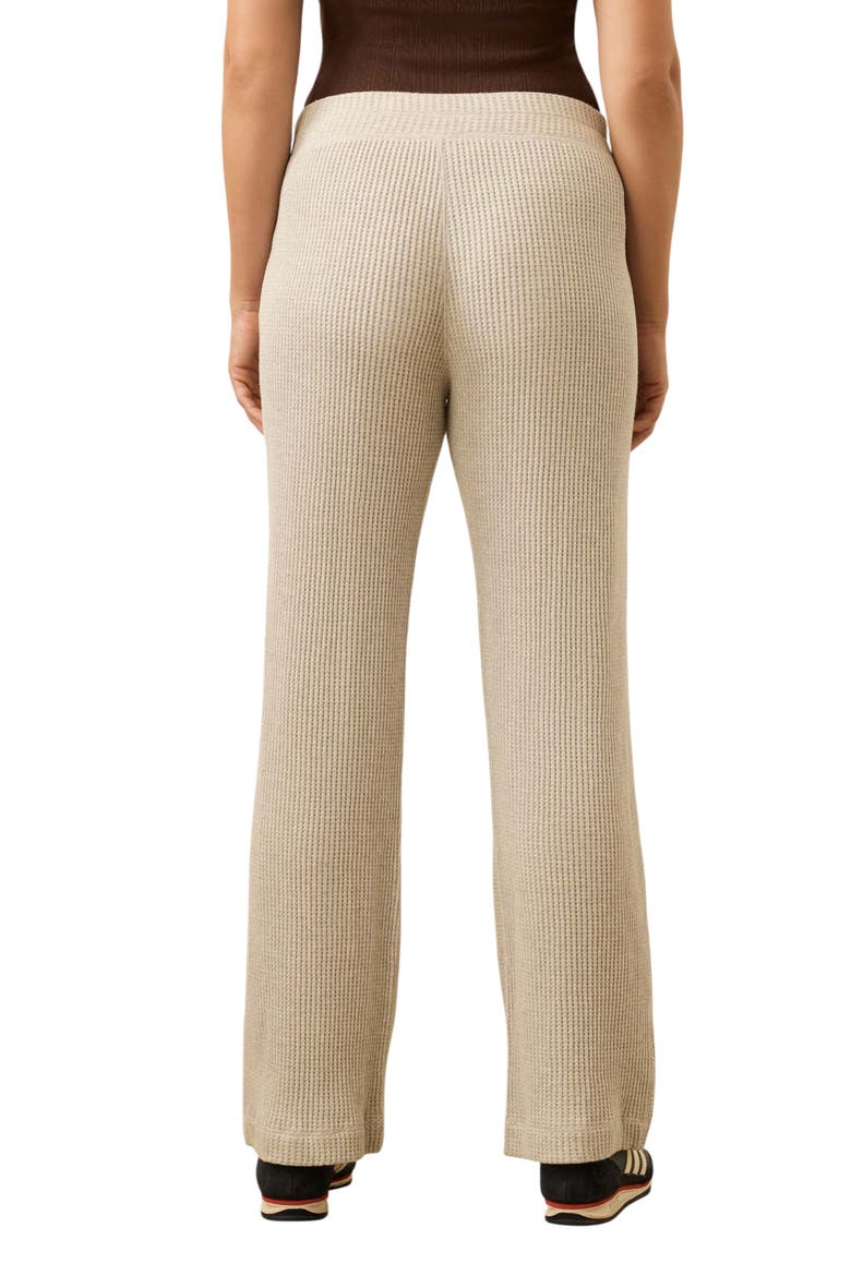 Après Organic Cotton Waffle Pants, Alternate, color, LIGHT GREY HEATHER
