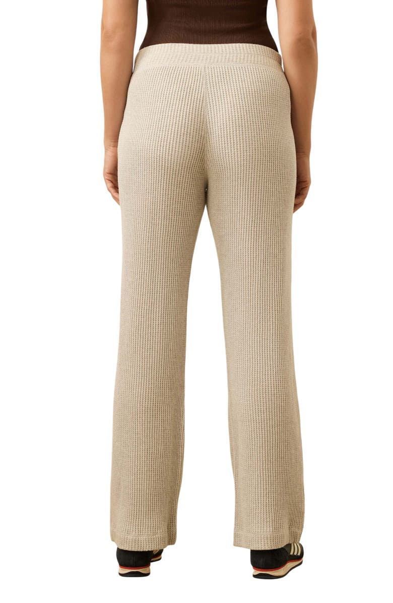 Faherty Après Organic Cotton Waffle Pants, Alternate, color, Light Grey Heather