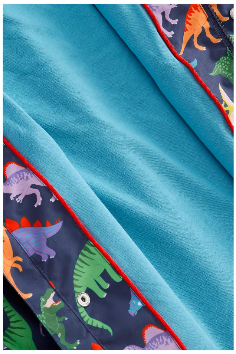 Kids' Waterproof Hooded Fisherman's Jacket, Alternate, color, ROBOT BLUE DINOS