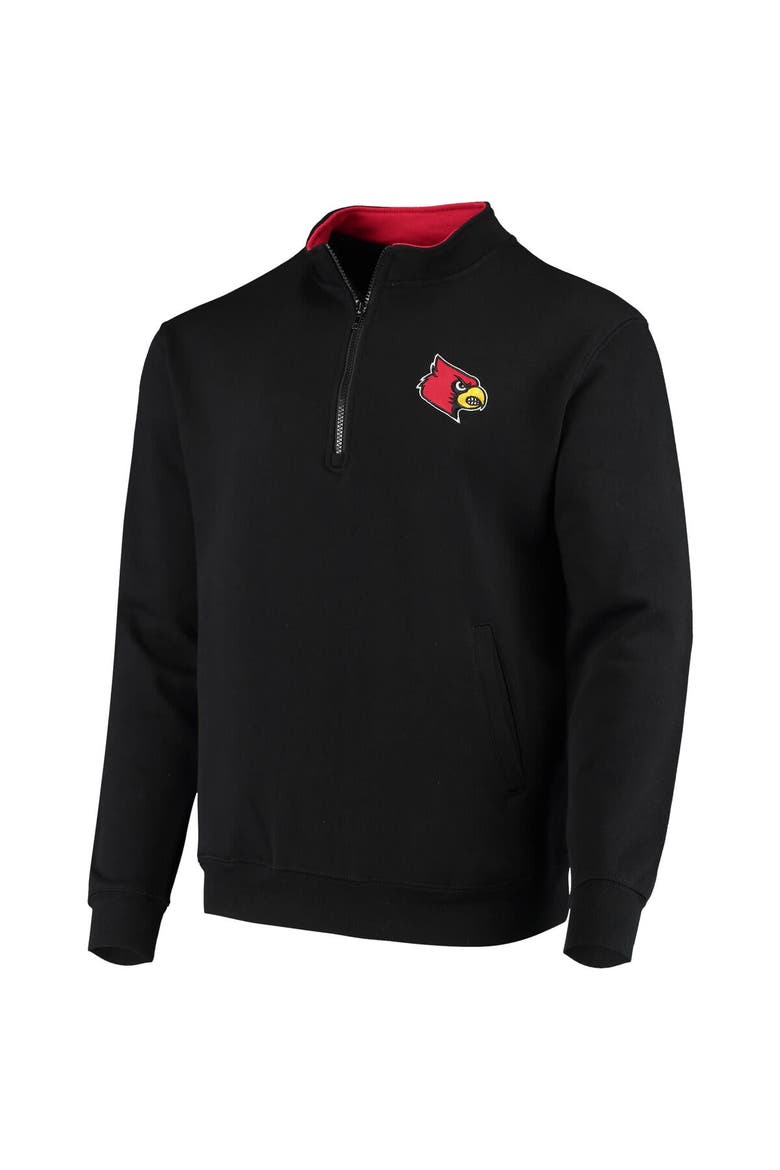 Men's Colosseum Black Louisville Cardinals Tortugas Logo Quarter-Zip Jacket, Alternate, color, Black