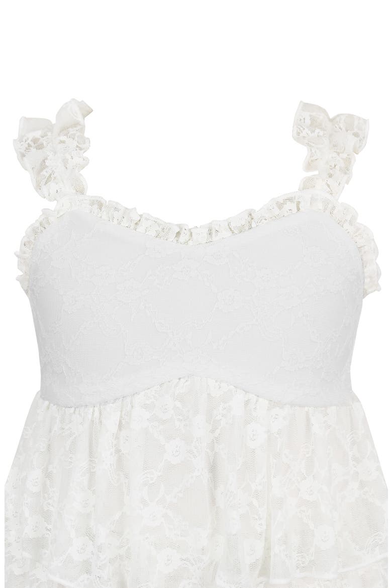 Kids' Tiered Lace Dress, Alternate, color, IVORY