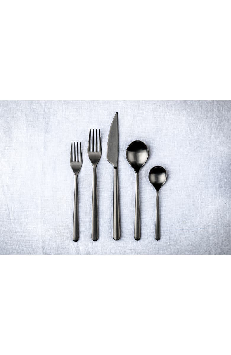 Mepra Linea Flatware Set - 43 Pieces, Alternate, color, Ice Black Gold