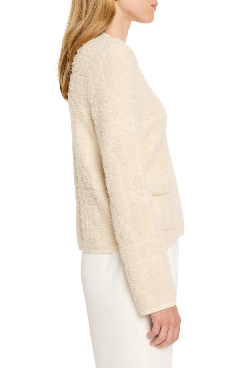NIC+ZOE Front Zip High Pile Fleece Jacket, Alternate, color, Almond