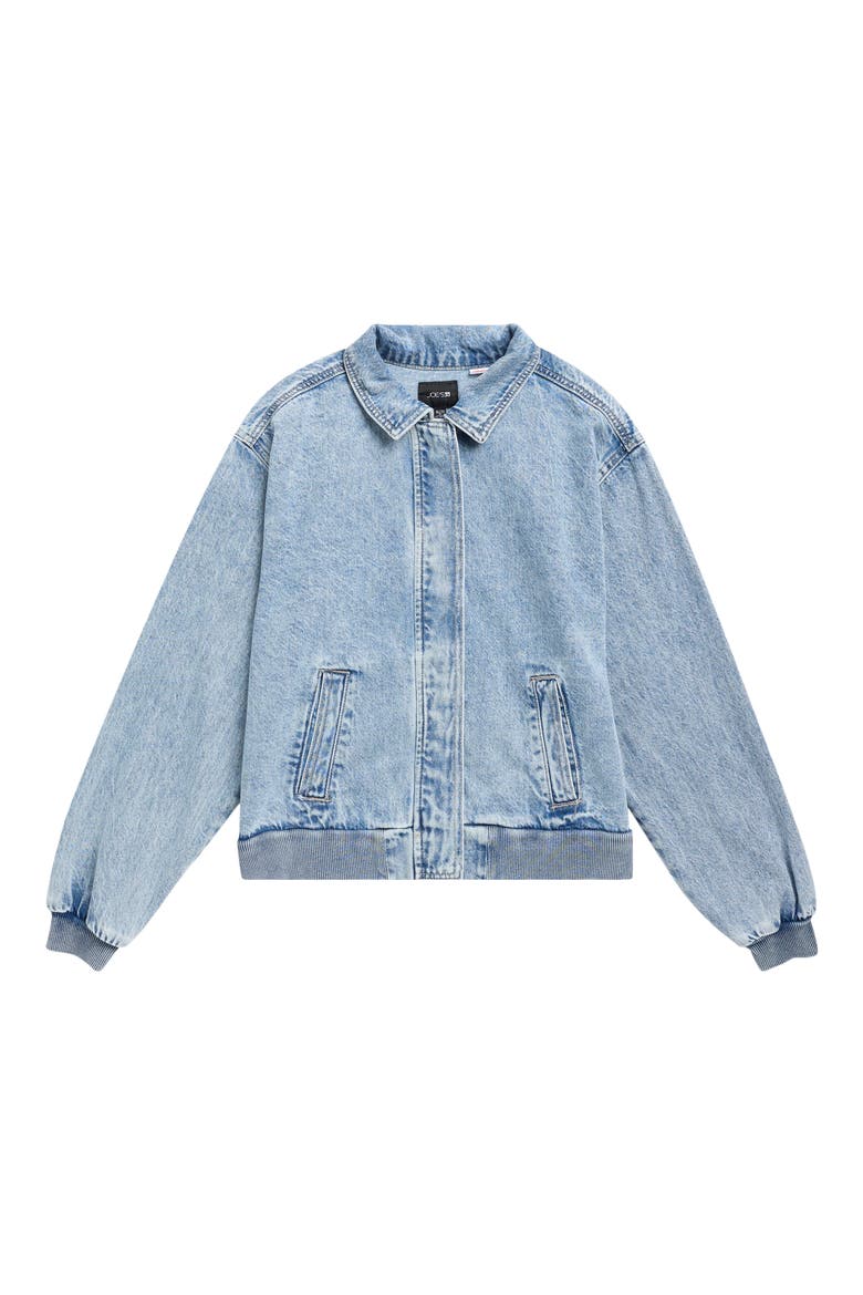 Denim Bomber Jacket, Main, color, LIGHT WASH