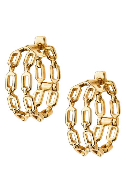 14K Gold Small Hoop Earrings