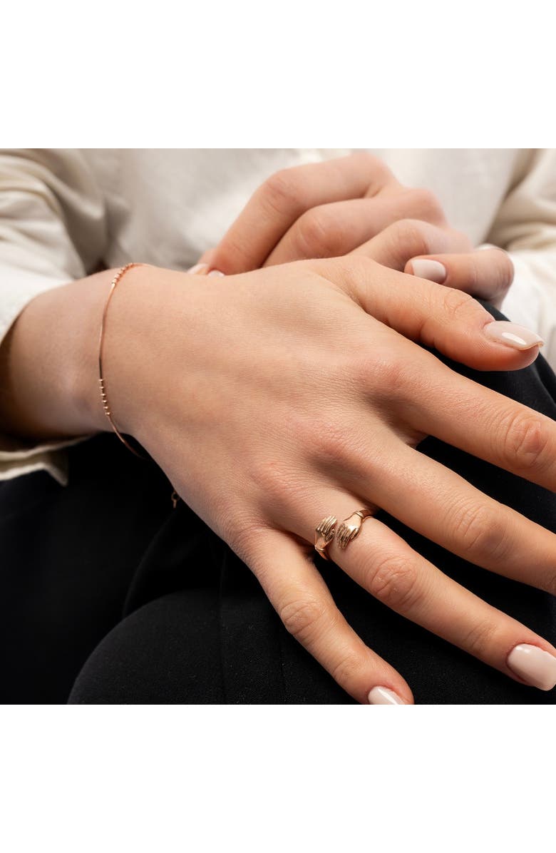 Spero London Six Beads Sterling Silver Bracelet, Alternate, color, Rose Gold