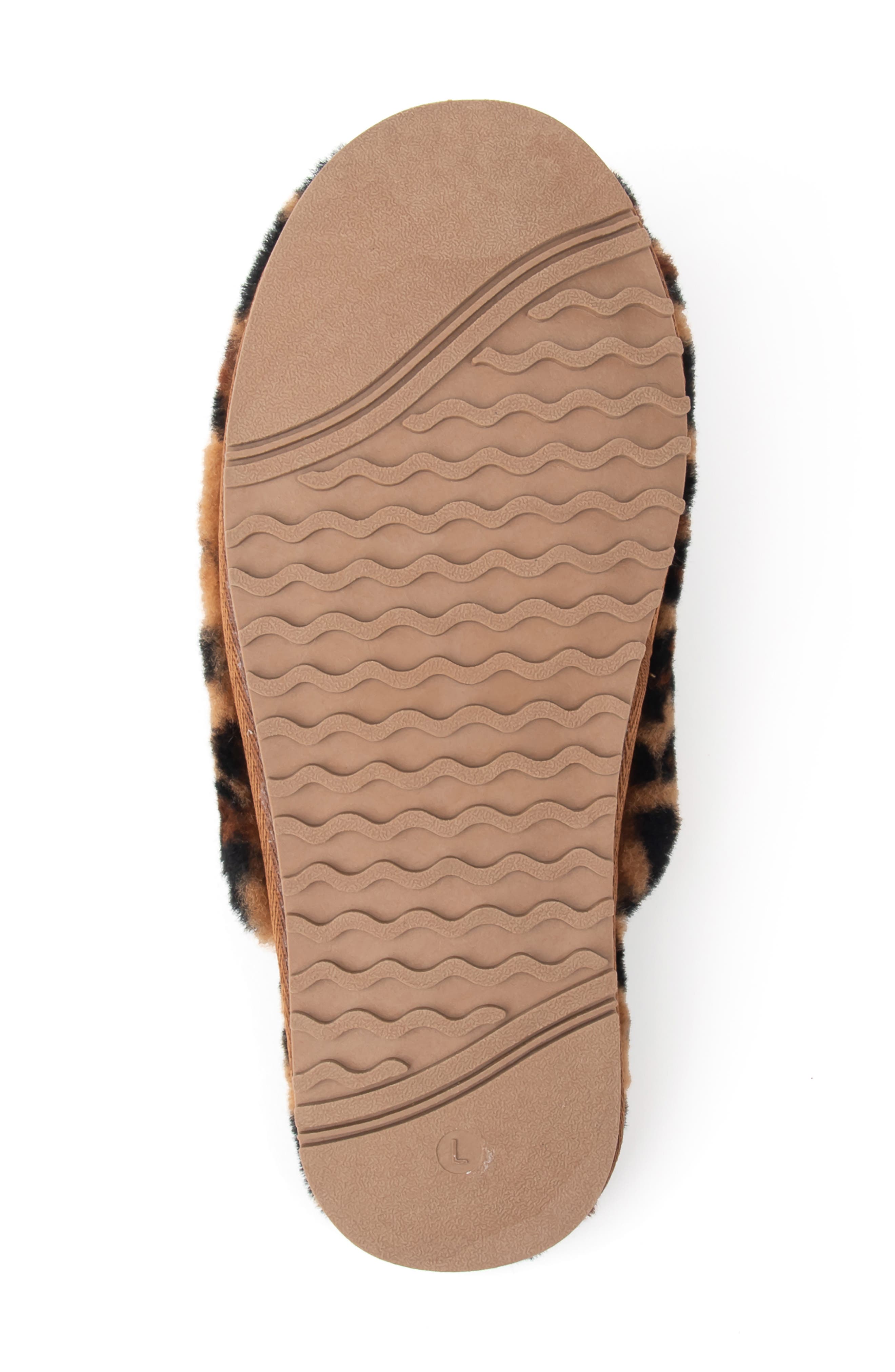 Montana Genuine Shearling Slipper, Alternate, color, LEOPARD