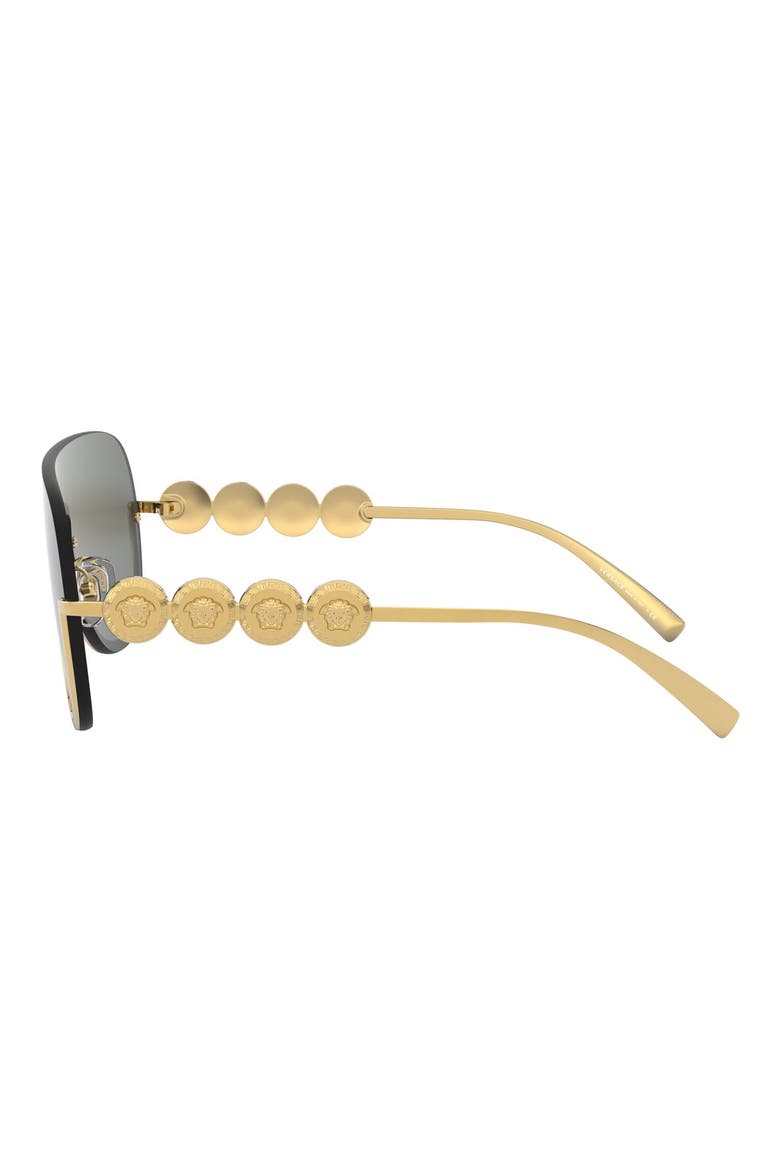 138mm Pilot Shield Sunglasses, Alternate, color, GOLD