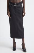 Vaquera Zip Off Waistband Wool Skirt