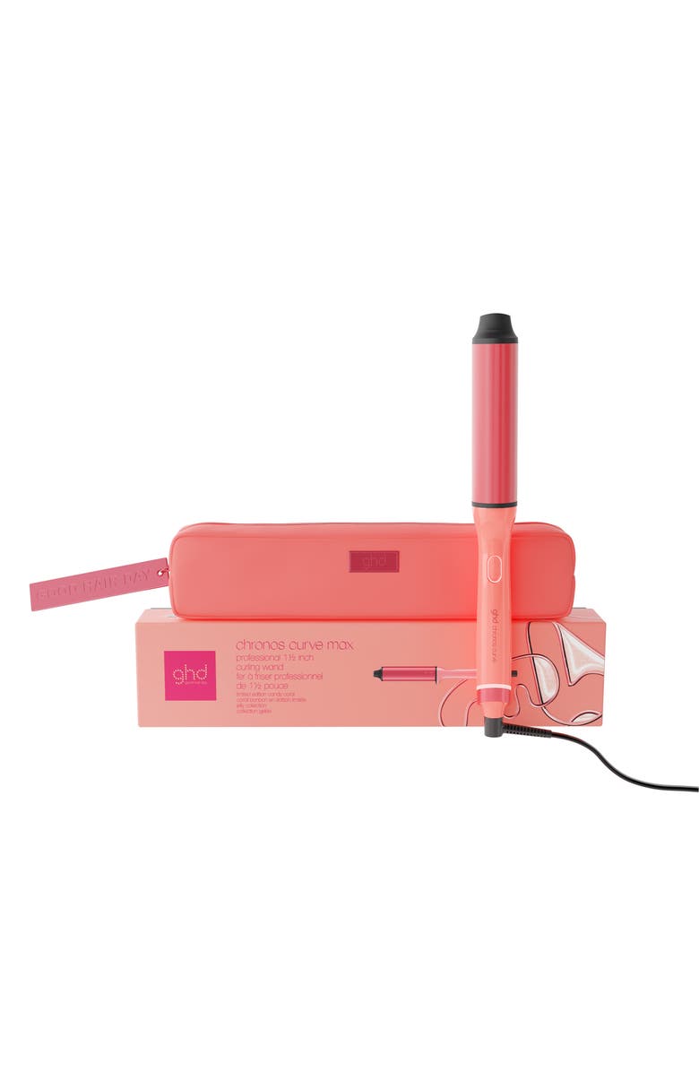 ghd Chronos Curve Max Wand in Candy Coral, Main, color, Coral