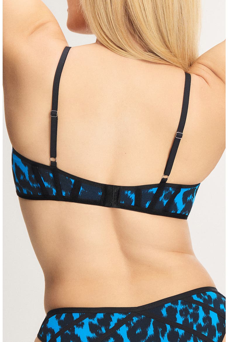 City Kitty Unlined Longline Demi Bra, Alternate, color, BLUE EUPHORIA VINTAGE