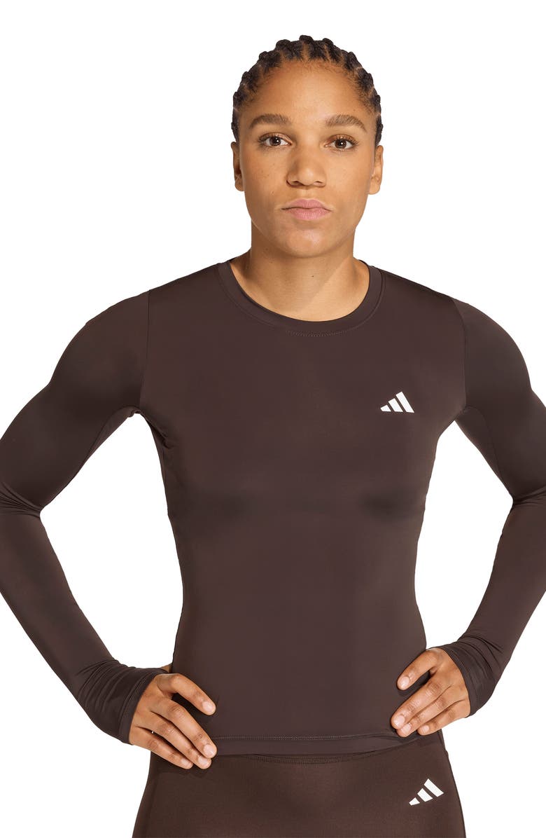 adidas Power Essentials Workout Contour Long Sleeve Top, Alternate, color, 
