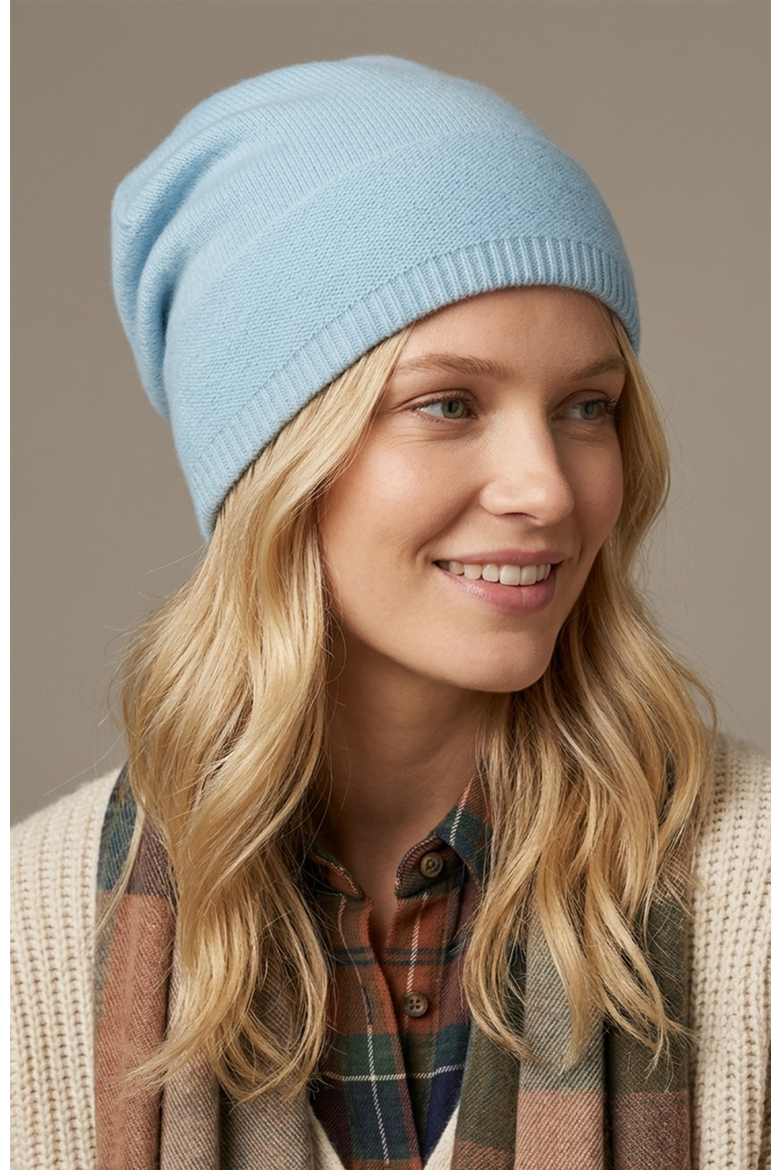 Cashmere slouchy hat, Alternate, color, BABY BLUE