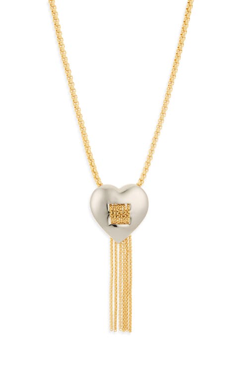 Sweetheart Fringe Pendant Necklace